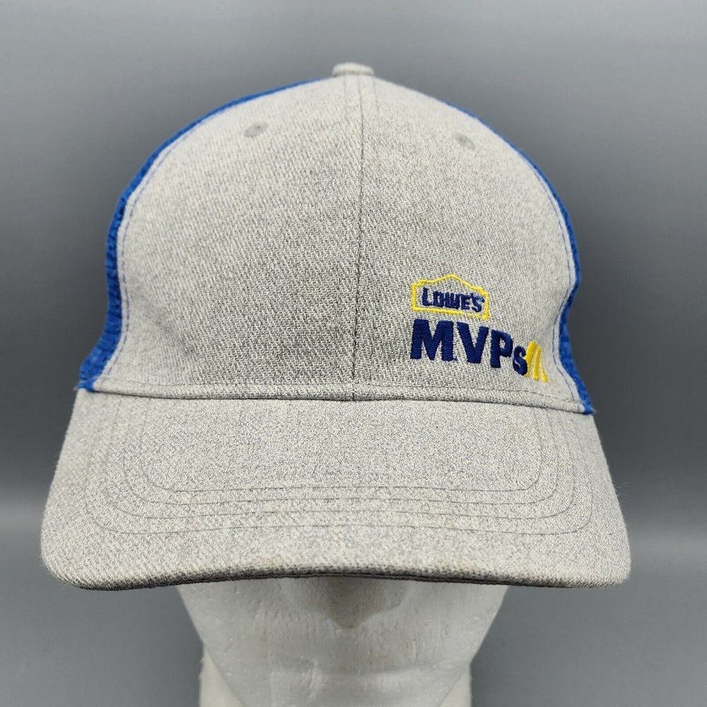 Lowe's MVPs‎ Gray Blue Mesh SnapBack Hat Cap New